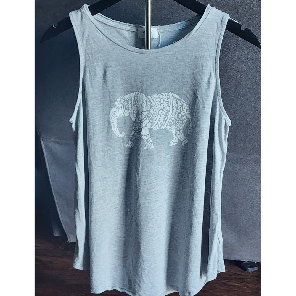 Old Navy Gray Elephant Sleeveless Tank Top  Women's Size Medium M